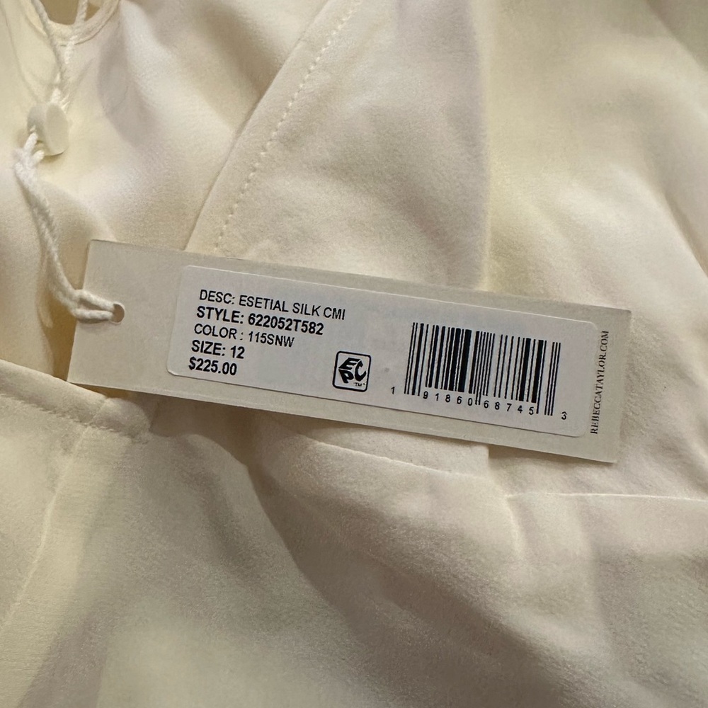 Rebecca Taylor Silk Cami in Ivory. - Picture 5 of 6